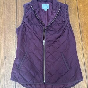 Old Navy Maroon Quilted Vest